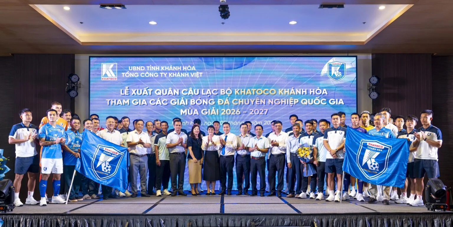 Khatoco Khánh Hòa tại lễ xuất quân mùa giải 2026/27